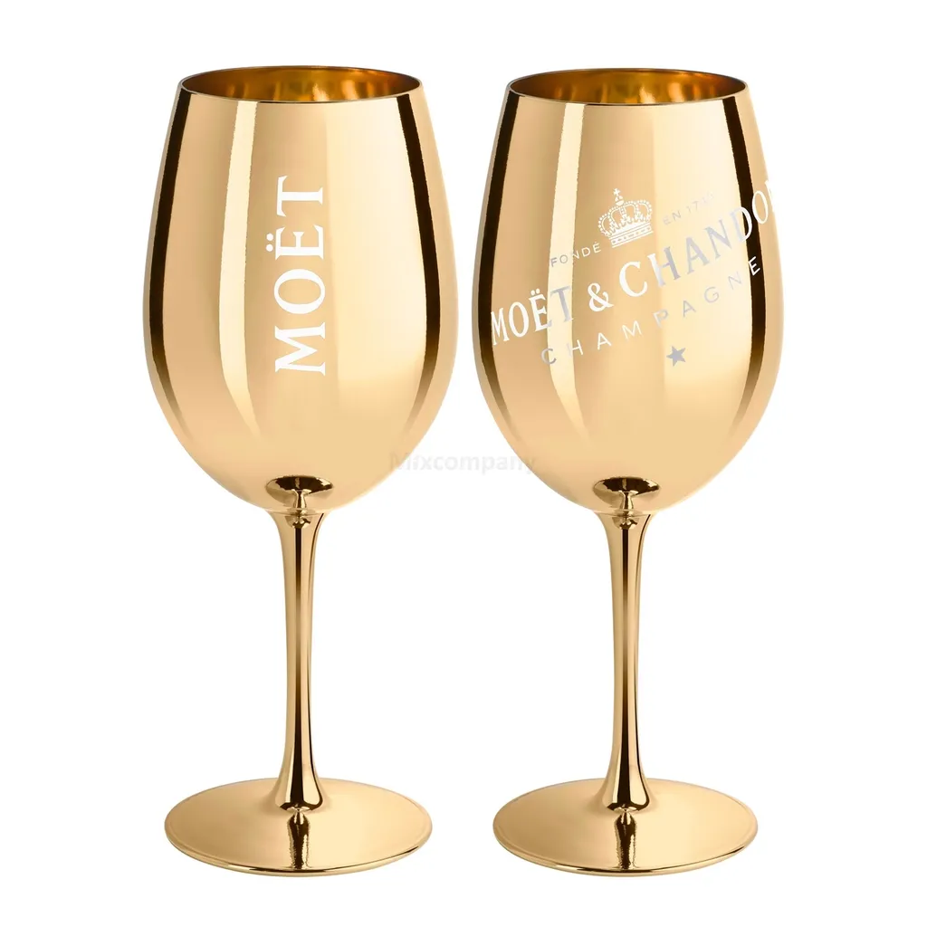 Moet & Chandon Champagne Champagner Glas Gläser Set - 2er Set gold